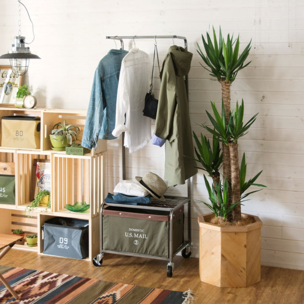 U.S. MAIL clothes rack