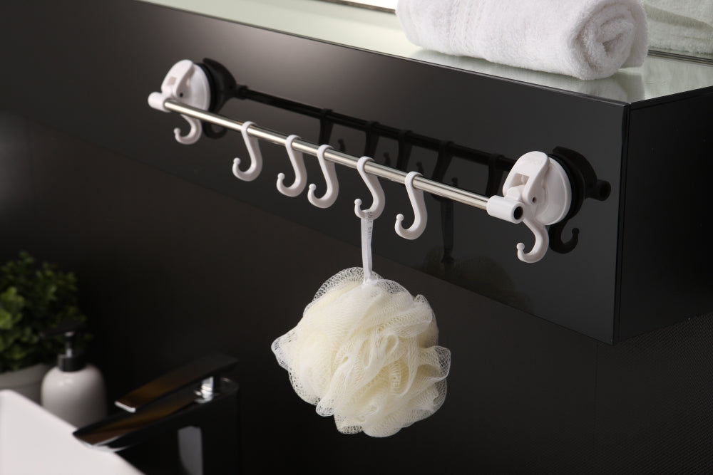 D17 MULTI-PURPOSE RACK WITH 7 HOOKS -WHITE