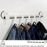 D19 DIANA SWAN 7 HOOKS -WHITE