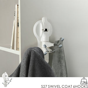 S27 SWIVEL COAT 6HOOKS