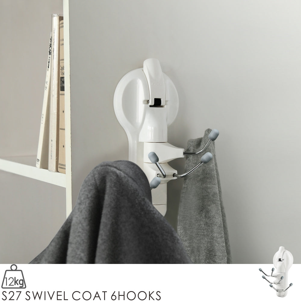 S27 SWIVEL COAT 6HOOKS