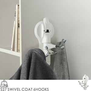 S27 SWIVEL COAT 6HOOKS