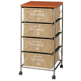 U.S MAIL CHEST 4段 移動收納抽屜