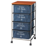 U.S MAIL CHEST 4段 移動收納抽屜