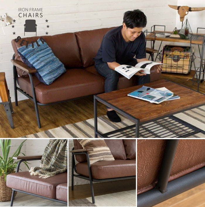 SETTLA IRON FRAME 2P SOFA