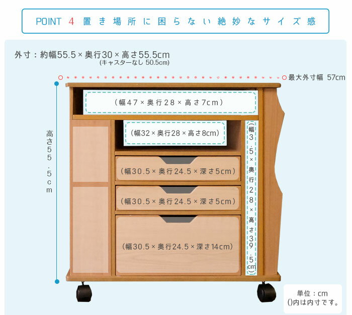 NEW日常小物收納車 LW-55