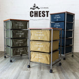 U.S MAIL CHEST 4段 移動收納抽屜