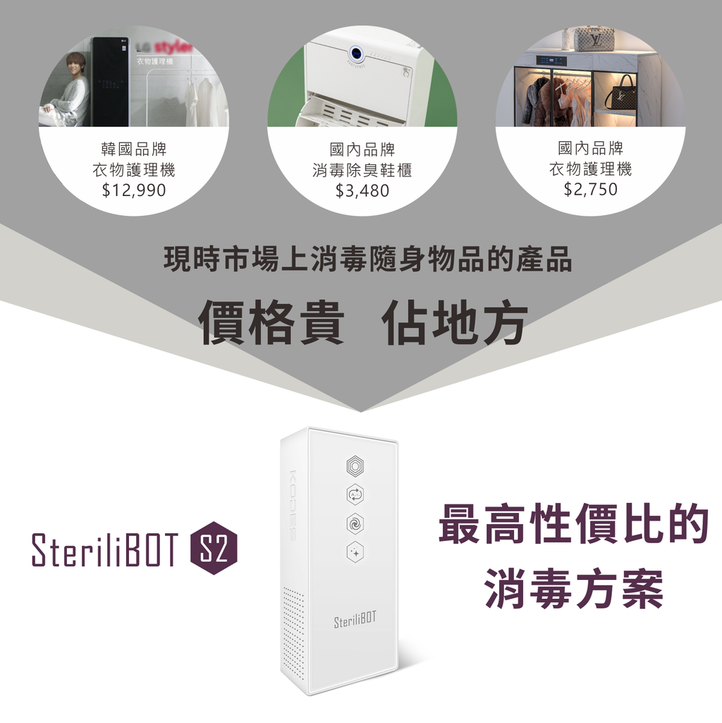 新登場！KODES SteriliBOT S2™ 便攜個人消毒器